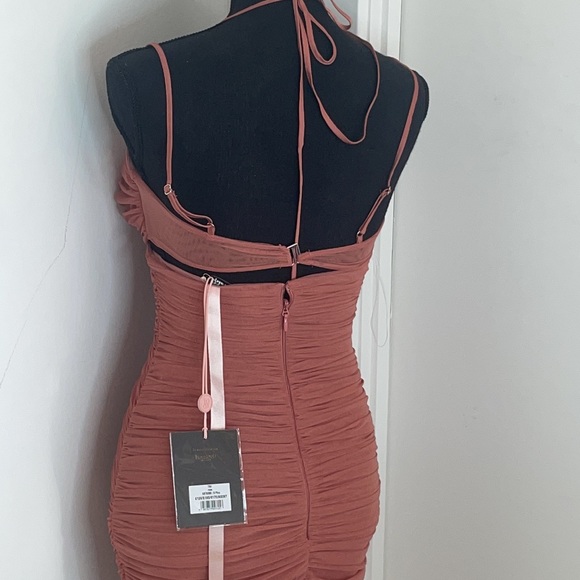 House of CB Dresses House Of Cb Tibi Rose Cutout Ruched Midi Dress